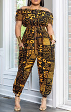 Load image into Gallery viewer, African-Inspired Off Shoulder Jumpsuit