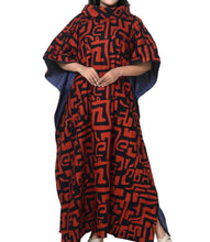 Load image into Gallery viewer, Cowl Neck Denim African-Inspired Kaftan Dress