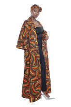 Load image into Gallery viewer, African-Inspired Long Kimono Ankara Jacket | Robe | Duster - G