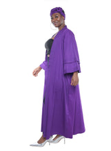 Load image into Gallery viewer, Purple Long Pleated Kimono | Duster