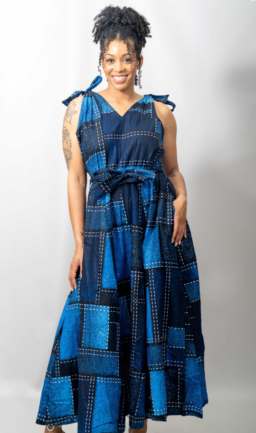 Sleeveless African-Inspired Dress