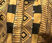 Load image into Gallery viewer, African-Inspired Bell Sleeve Mud Cloth Crop Top
