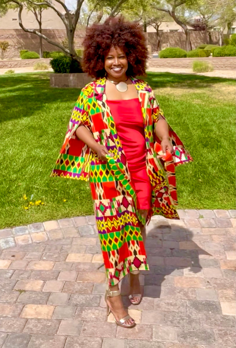 AFRICAN PRINT DUSTER